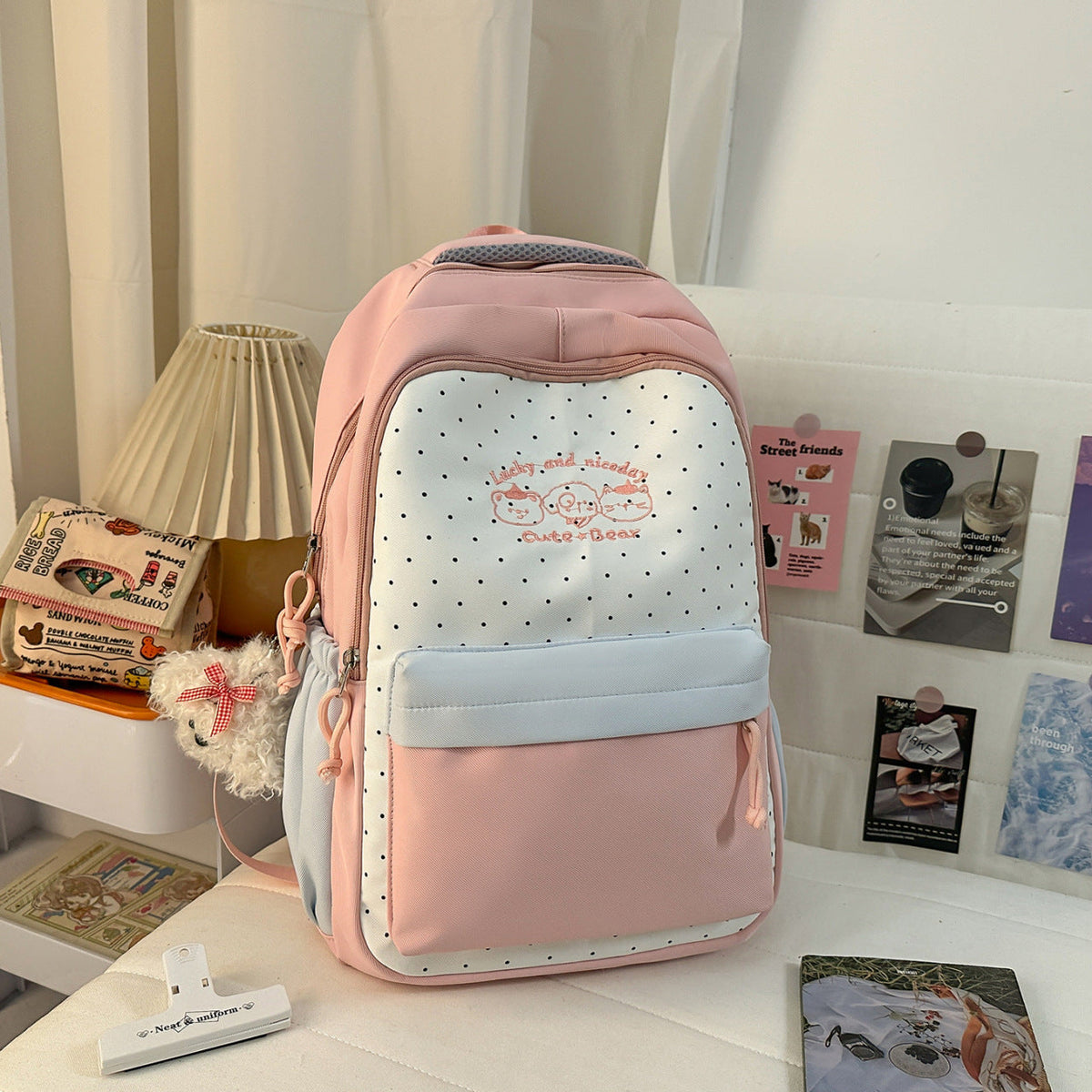 Cute Polka Dot Backpack — product view 1