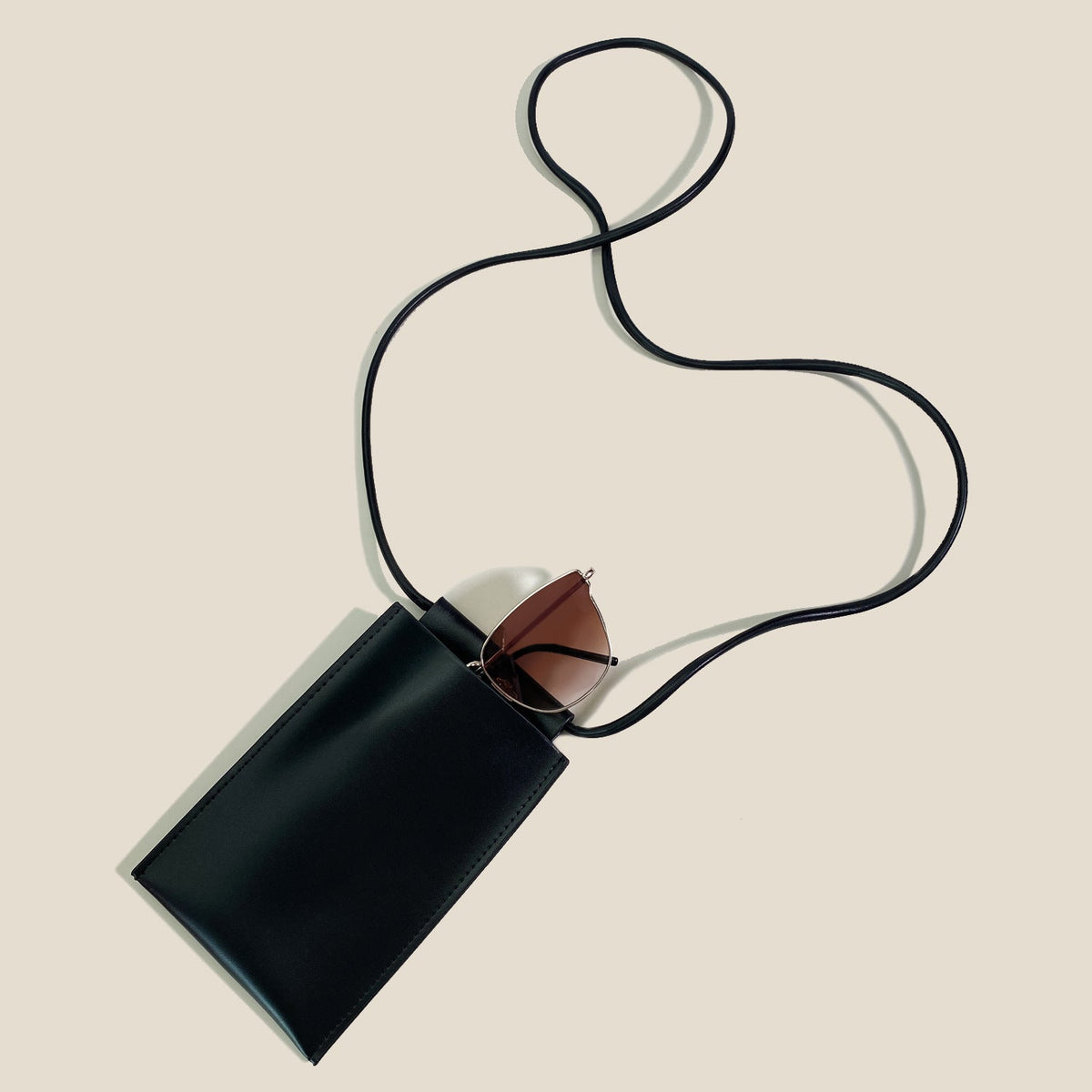 Leather Crossbody Card Holder LoungeYard — product view 2