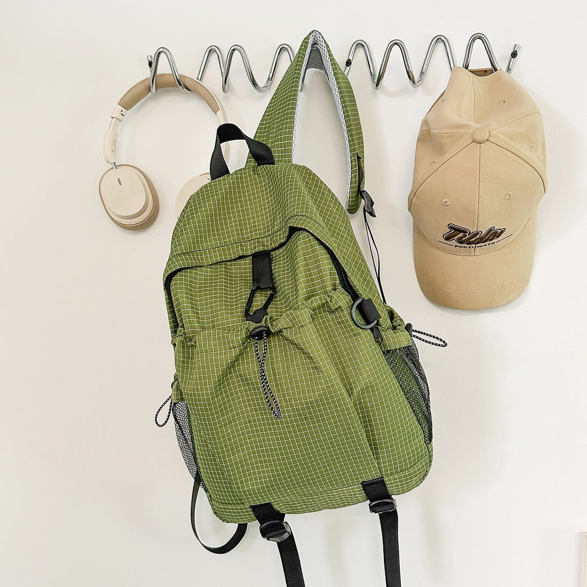 Lightweight Checkerboard Pattern Backpack LoungeYard — product view 7