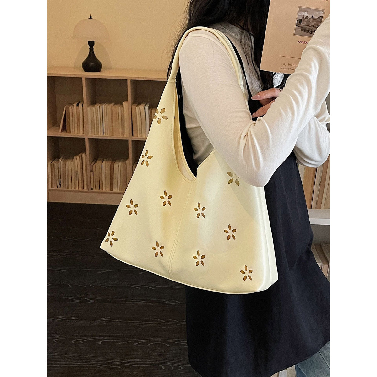 Floral Cut-Out Hobo Bag LoungeYard — product view 5