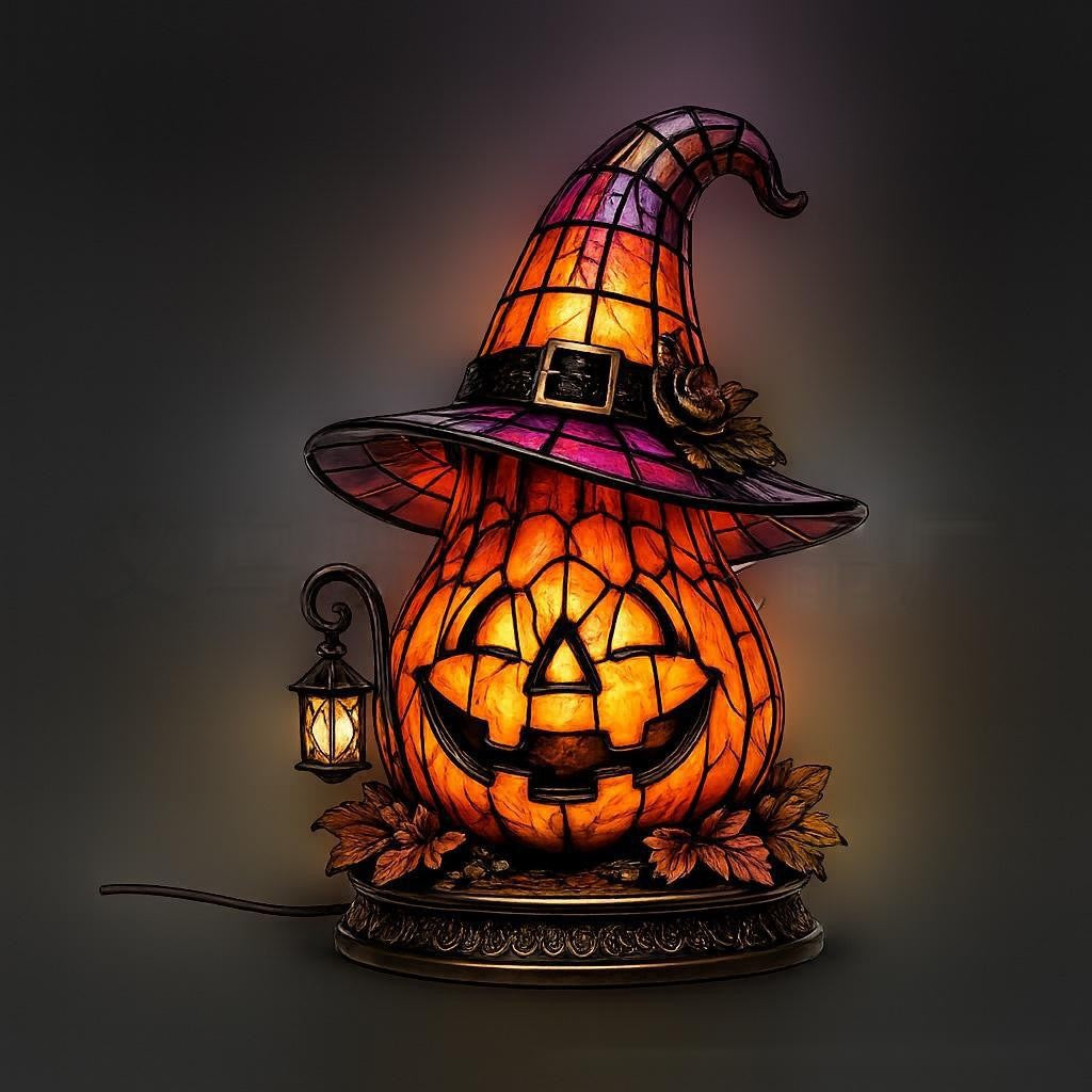 Halloween-Themed Witch Hat Table Lamp Bowlift — product view 3
