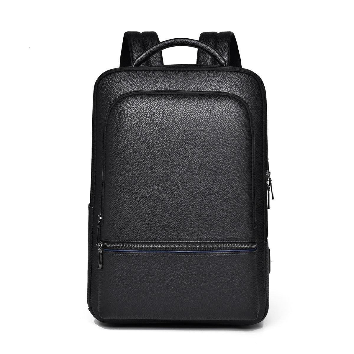 Sleek Leather Laptop Backpack LoungeYard — product view 6