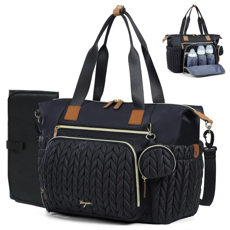 Multi-Purpose Quilted Diaper Tote Bag LoungeYard — product view 1