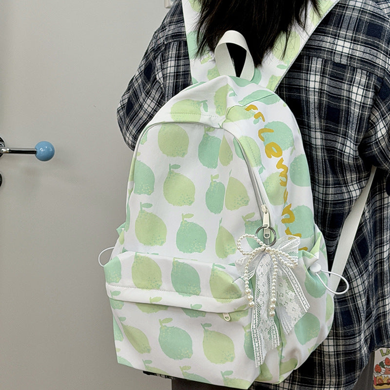 Playful Apple-Patterned Backpack LoungeYard — product view 2