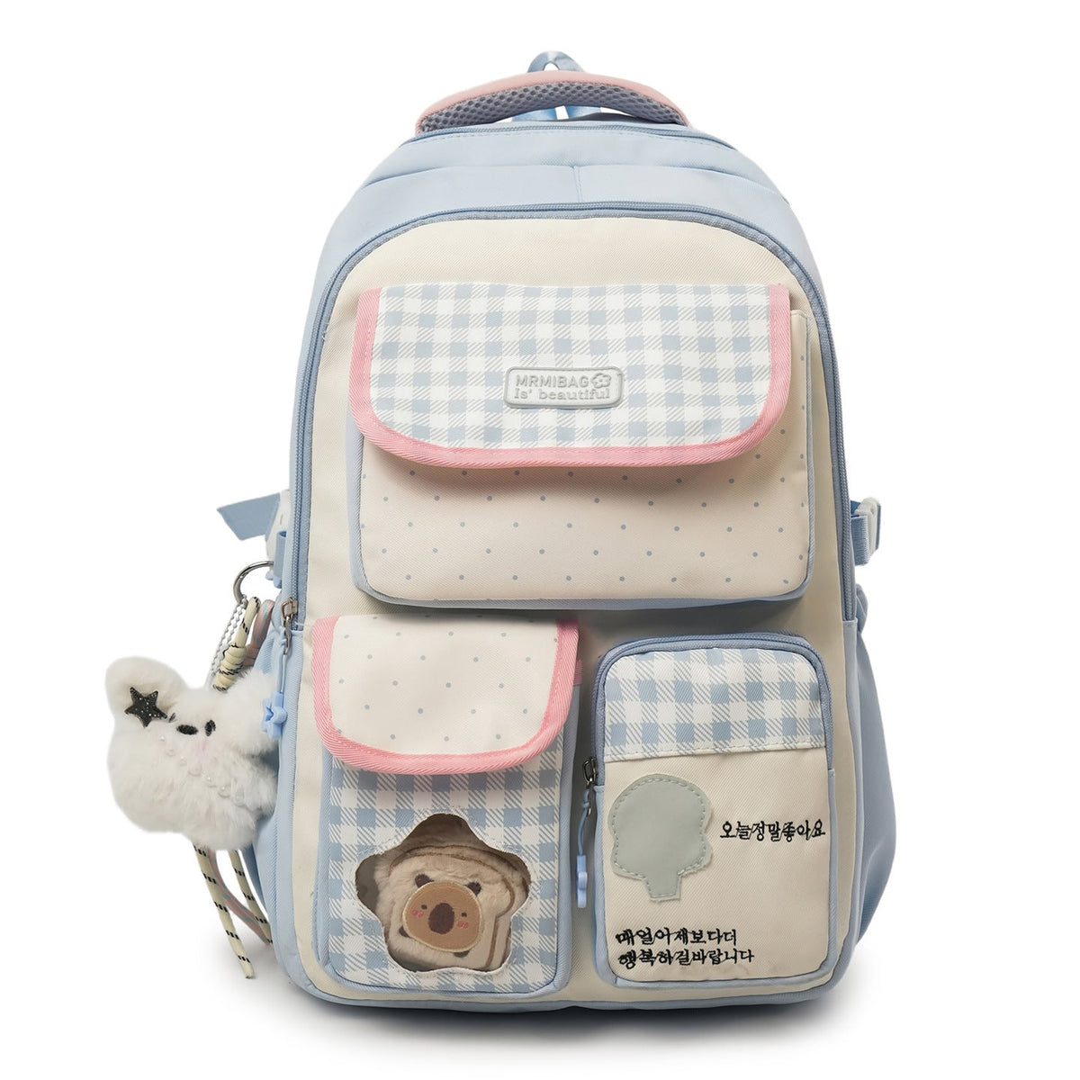 Cute Character Design School Backpack LoungeYard — product view 3
