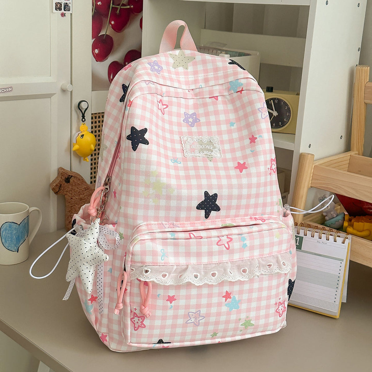Cute Illustrated Casual Backpack LoungeYard — product view 7