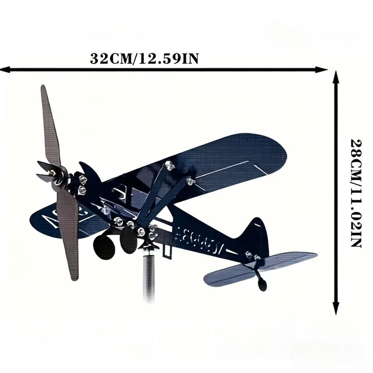 Decorative Airplane Garden Stake Bowlift — product view 7