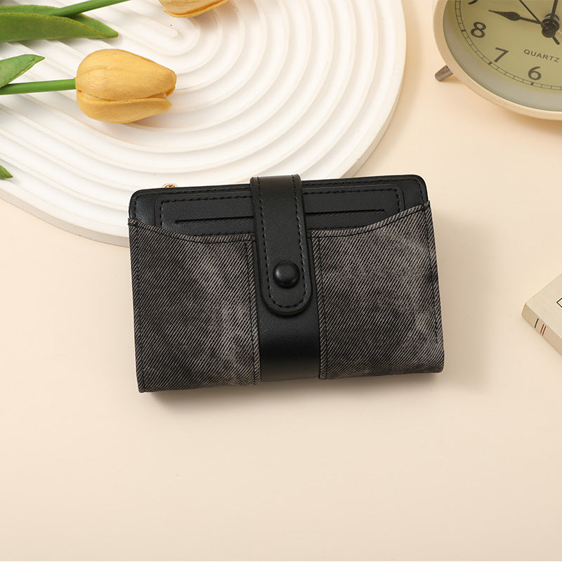 Textured Multi-Pocket Snap Closure Wallet LoungeYard — product view 5