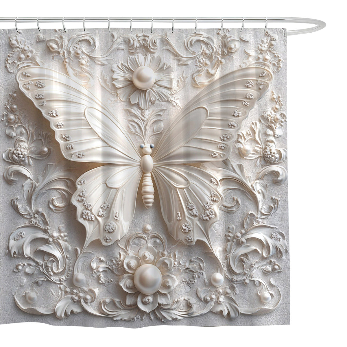 Artistic Butterfly Shower Curtain LoungeYard — product view 5