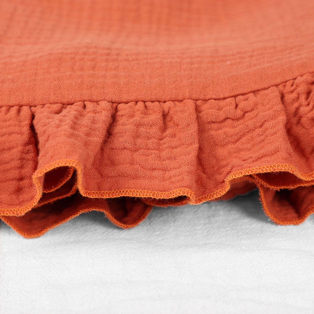 Soft Muslin Blanket with Ruffled Edges LoungeYard — product view 3