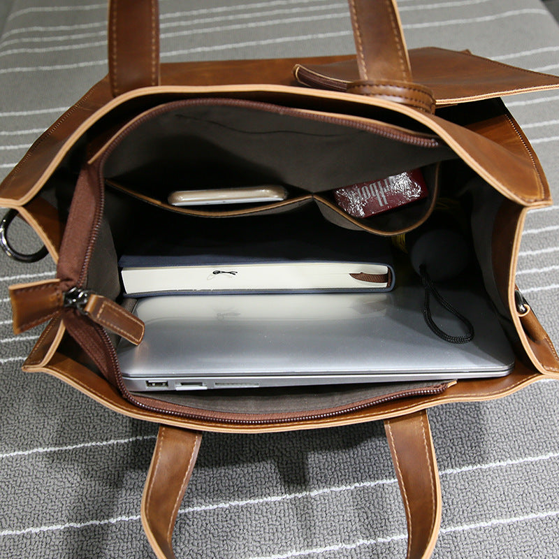 Stylish and Spacious Leather Bag LoungeYard — product view 4