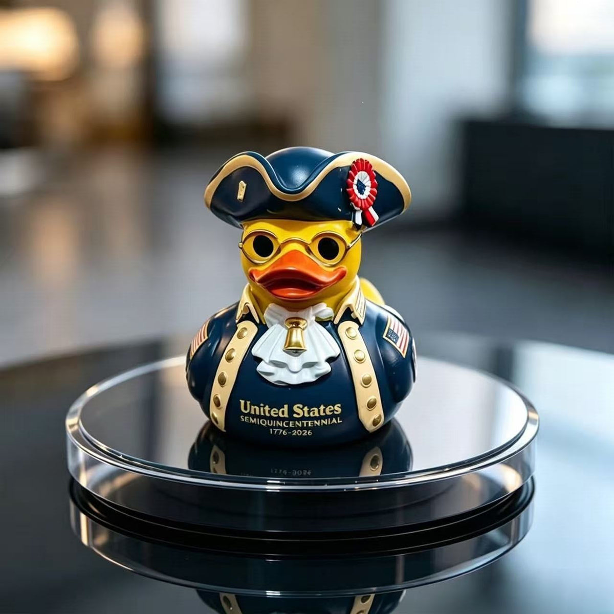 Patriotic Decorative Rubber Duck Statue Bowlift — product view 1