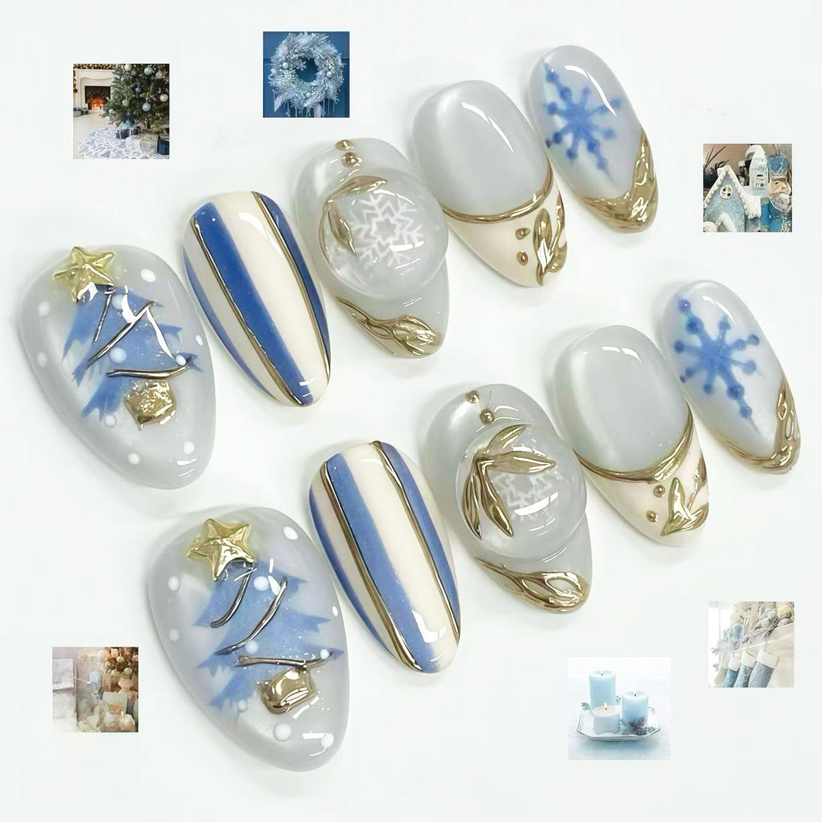 Chic Decorative Press-On Nail Art Set — product view 1