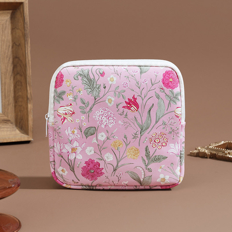 Floral Print Zippered Makeup Pouch — product view 6