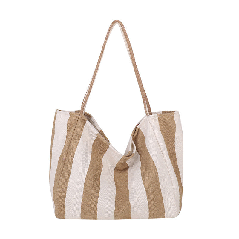 Spacious Striped Beach Tote — product view 3