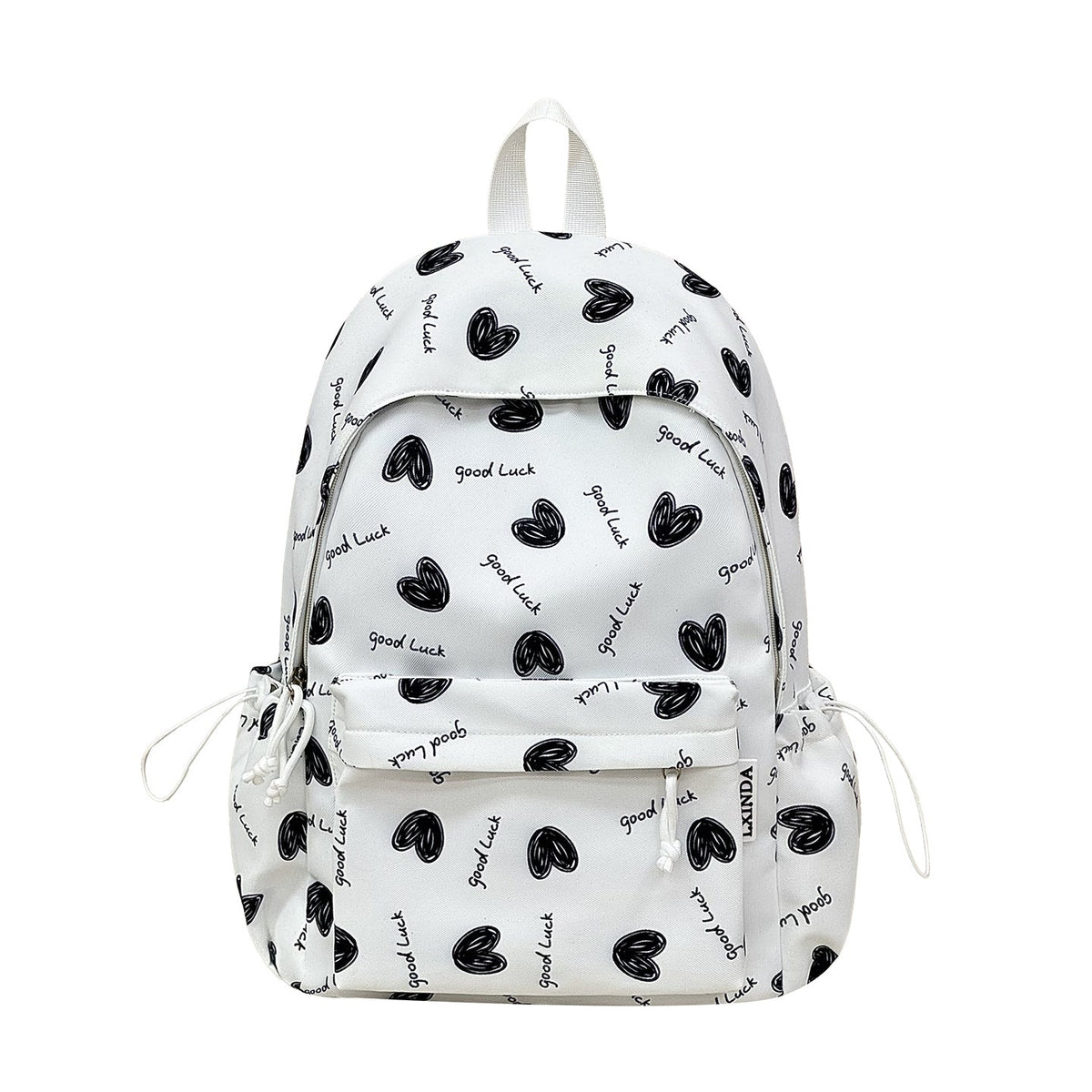 Heart-Pattern Casual Backpack LoungeYard — product view 4