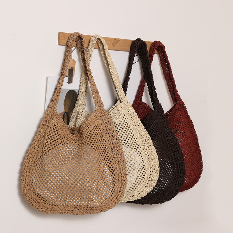 Hand-knotted net tote bag LoungeYard — product view 1