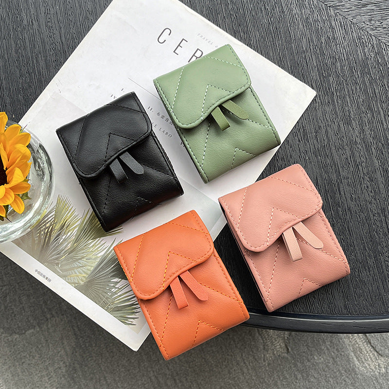 Quilted Leather Card Holder — product view 1