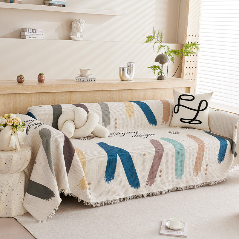Modern Abstract Sofa Throw Blanket — product view 1