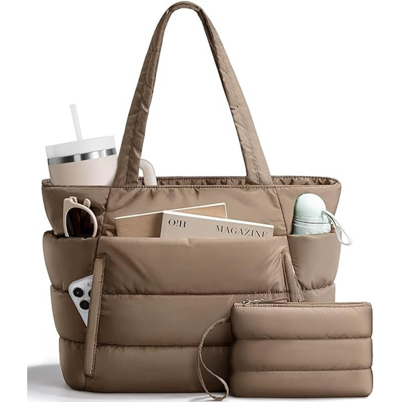 Fashionable everyday tote bag with multiple storage LoungeYard — product view 2