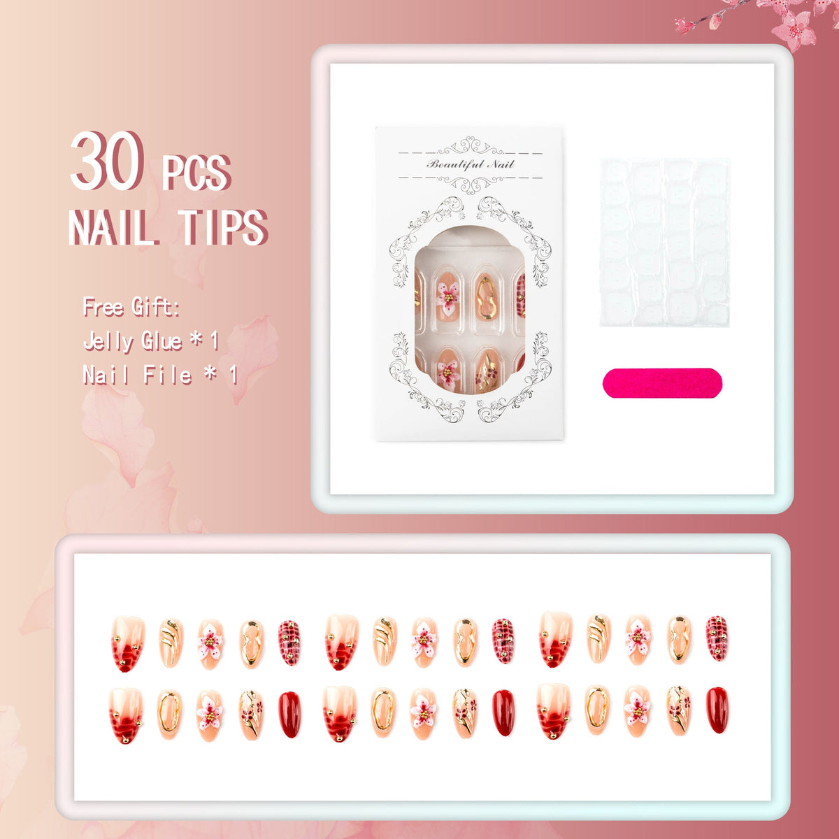 Decoratively Designed False Nail Art — product view 5