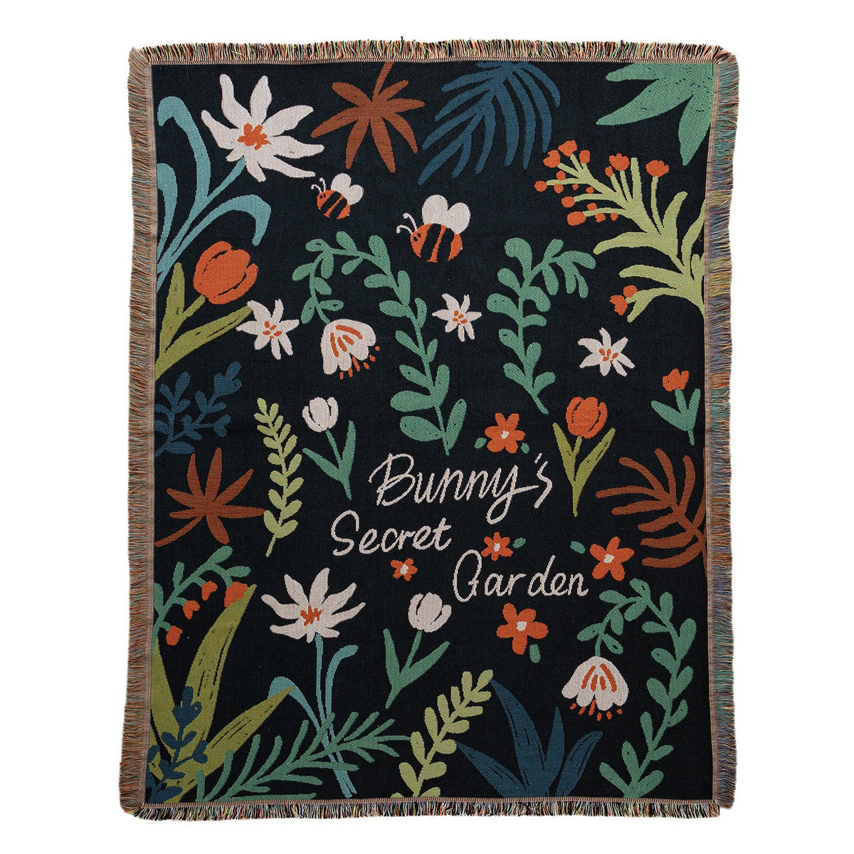 Floral-Themed Decorative Throw Blanket — product view 4