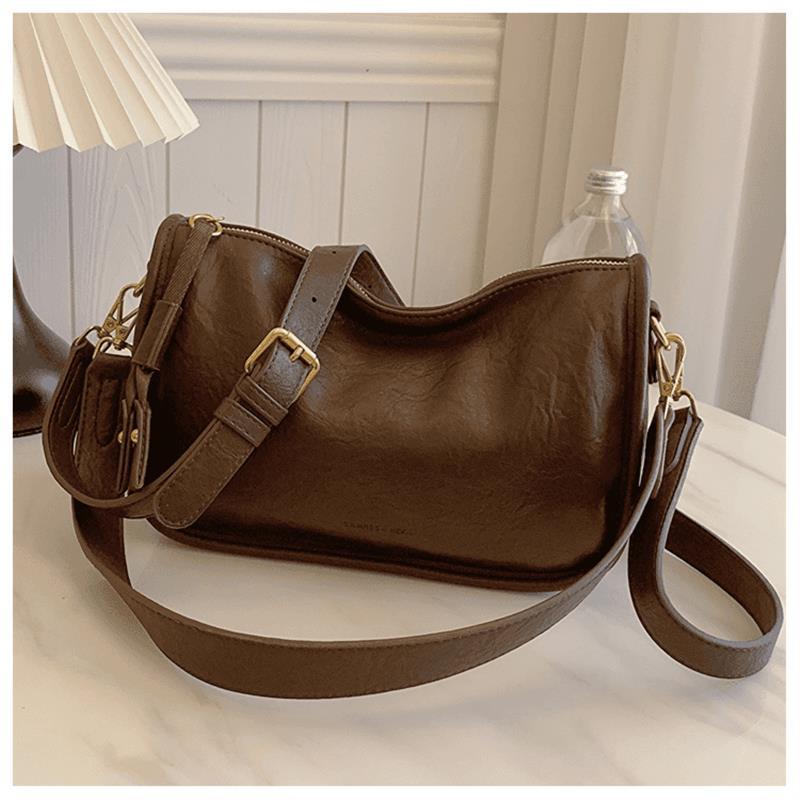 Premium Textured Leather Shoulder Bag LoungeYard — product view 5