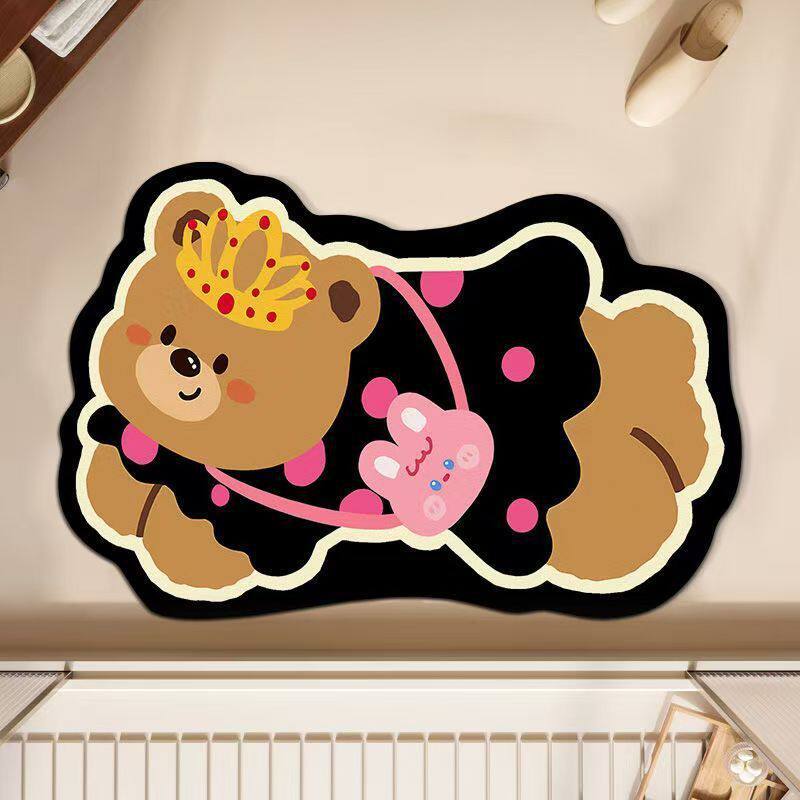 Cartoon Zebra Bath Mat for Bathrooms — product view 4