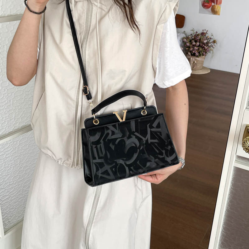 Glossy Structured Handbag — product view 1