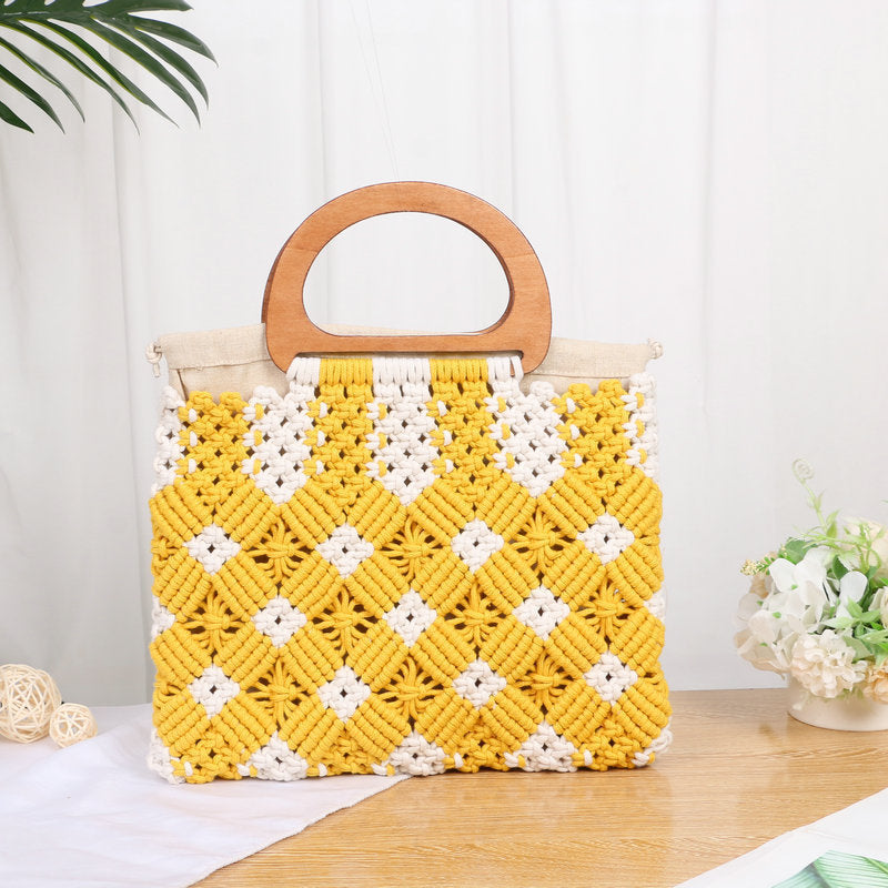 Hand-knotted Macrame Bag LoungeYard — product view 6