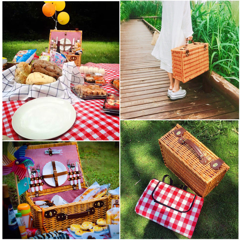 Women's picnic basket with integrated cutlery set and cooling compartment LoungeYard — product view 3