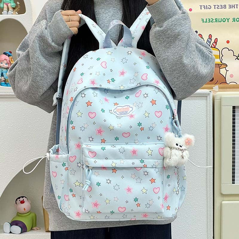Playful Star-Print Backpack LoungeYard — product view 1