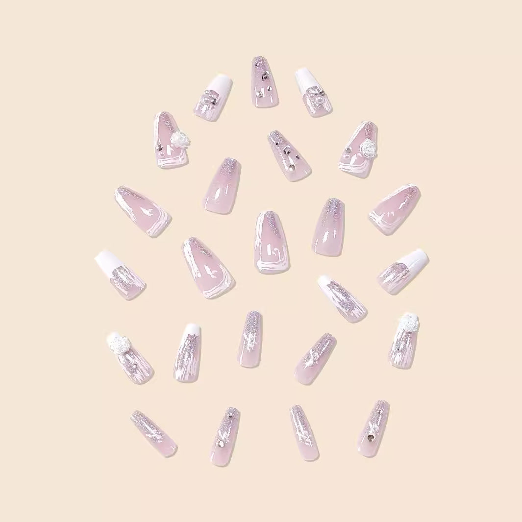 Glamorous Floral Acrylic Nail Art — product view 2