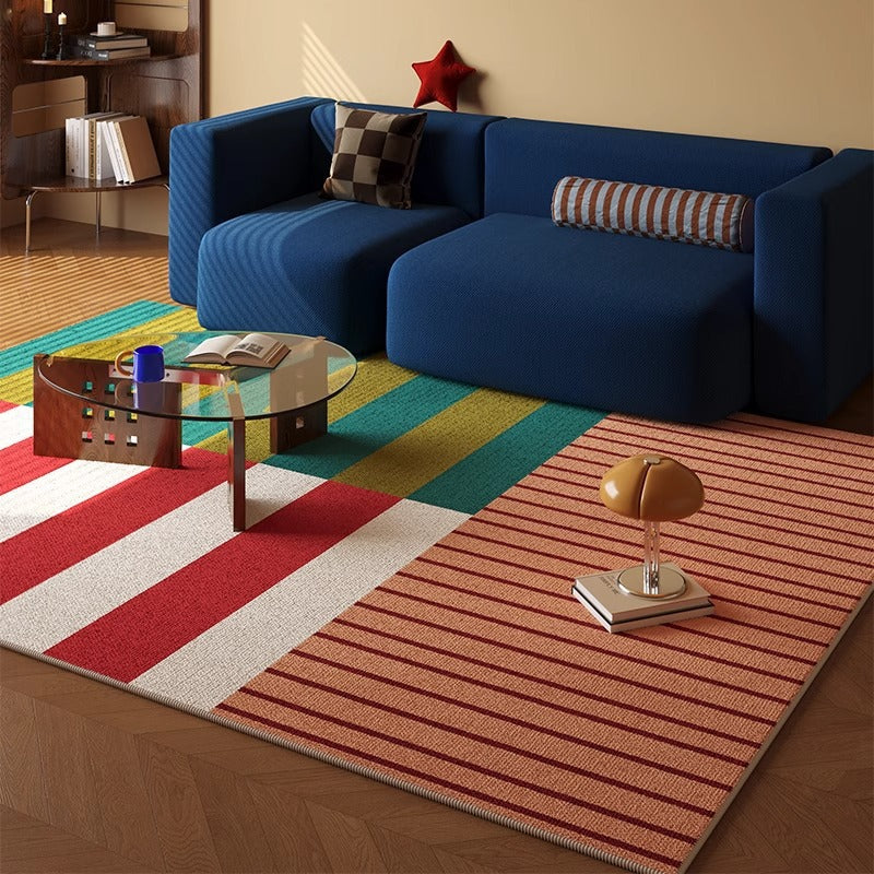 Checkered Pattern Area Rug Bowlift — product view 5