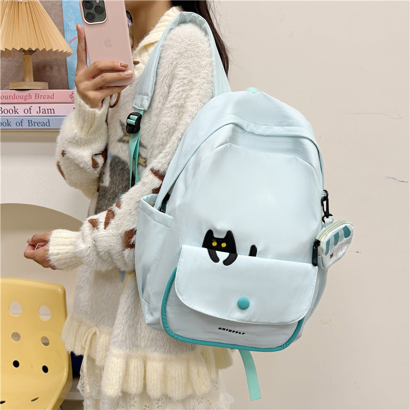 Playful backpack with cat design and versatile compartments LoungeYard — product view 4