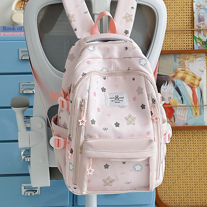 Playful Star-Patterned Backpack LoungeYard — product view 7