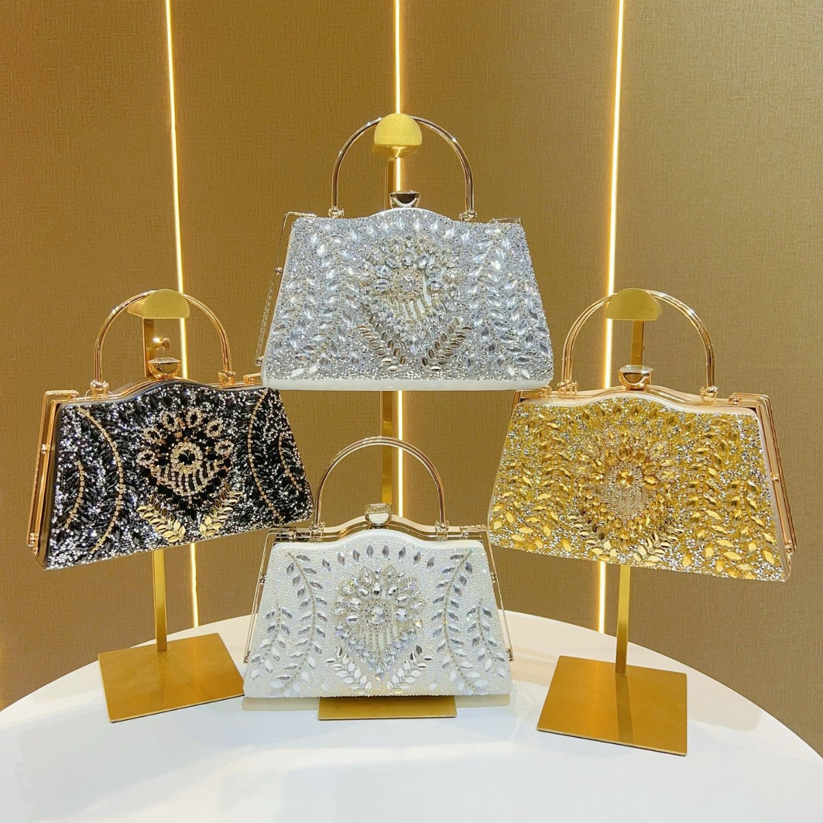 Crystal-Embellished Evening Handbag — product view 4