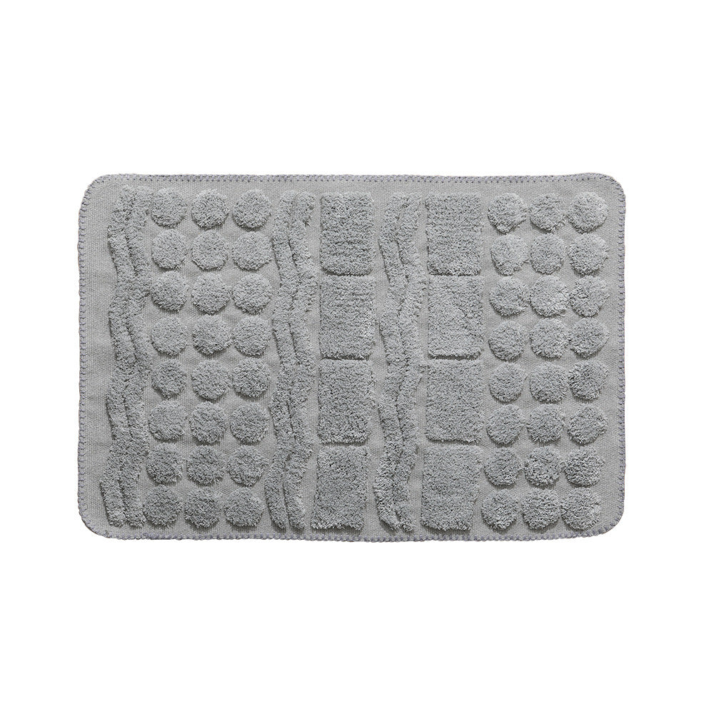 Luxurious organic cotton bath mat with relief pile structure LoungeYard — product view 5
