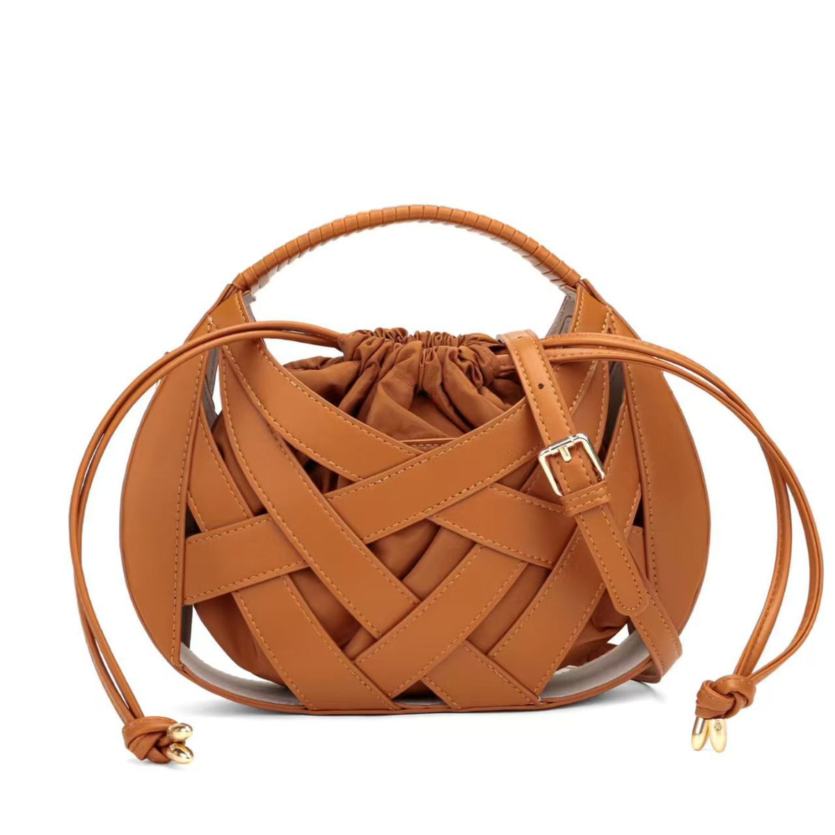 Chic Woven Handle Handbag LoungeYard — product view 5