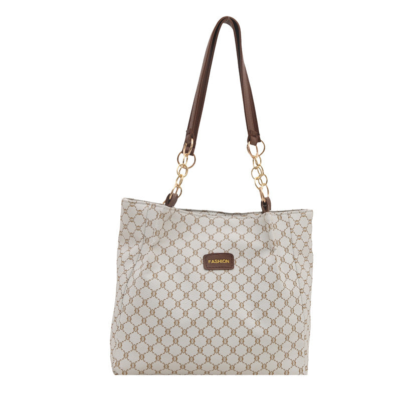 Elegant Patterned Shoulder Tote — product view 2