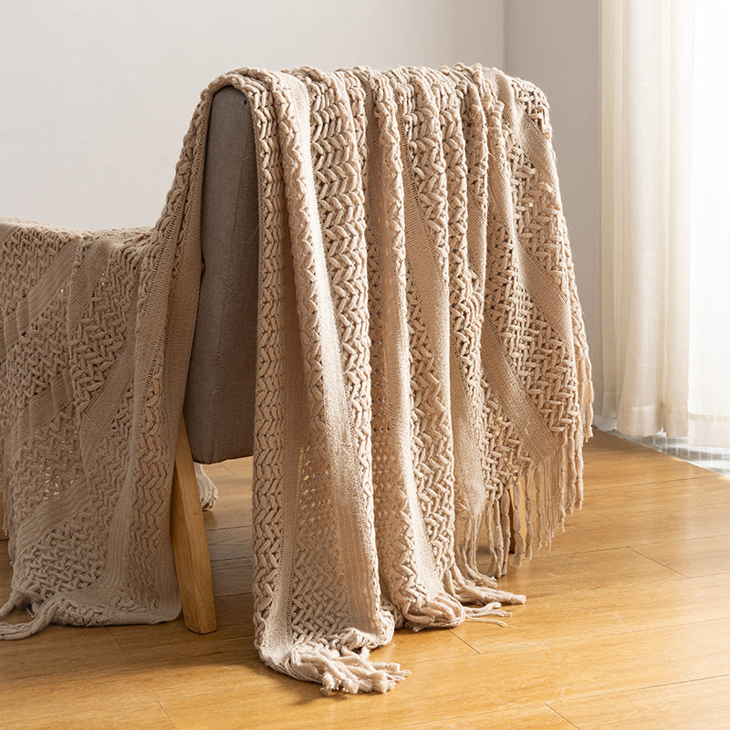 Textured Knit Throw Blanket — product view 2