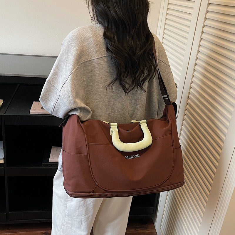 Stylish Leather Travel Duffel Bag — product view 3