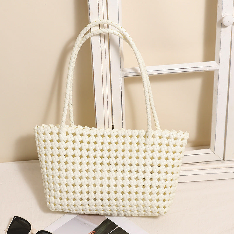 Braided Beach Bag with Practical Folding Mechanism LoungeYard — product view 4
