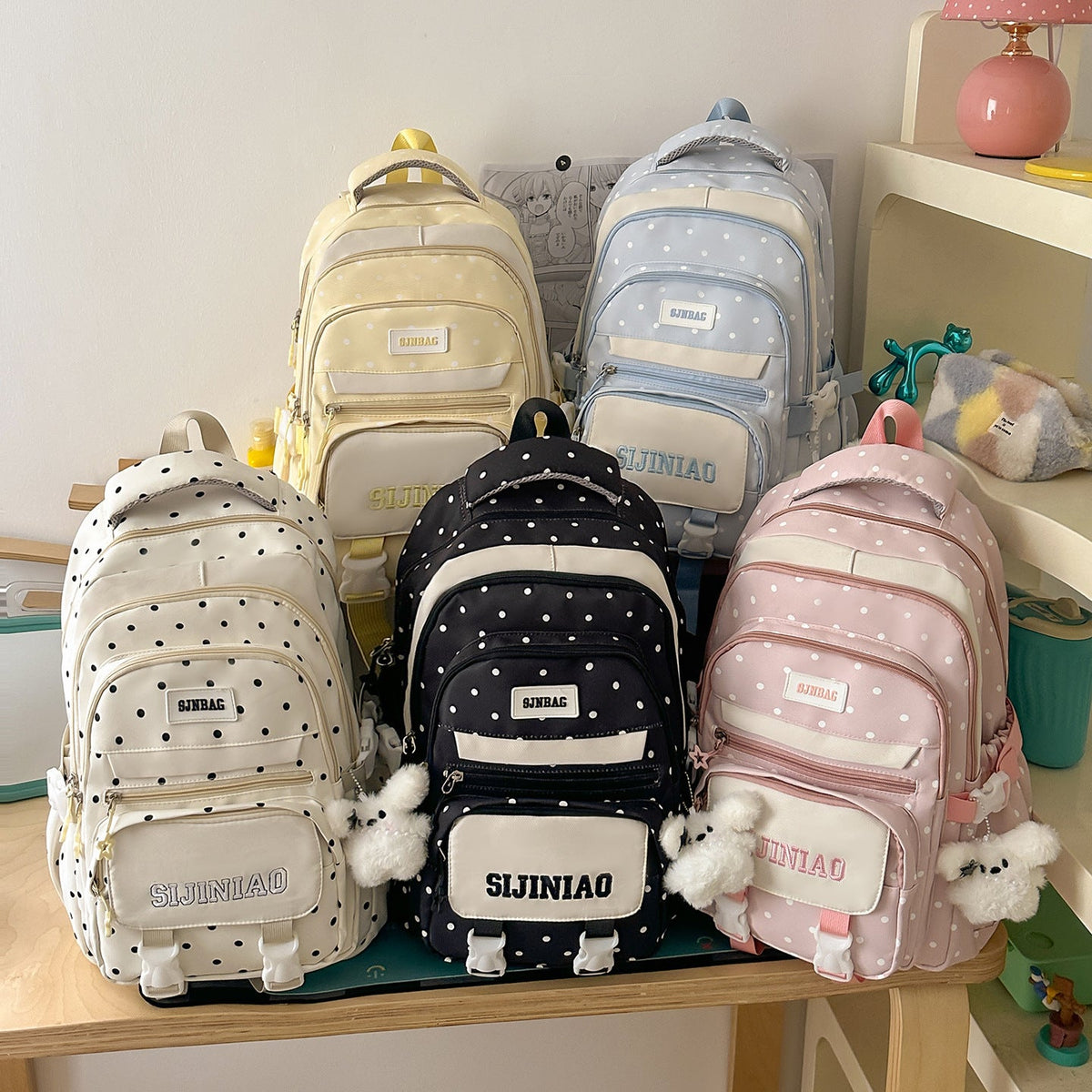 Adventurous Polka Dot Backpack LoungeYard — product view 4