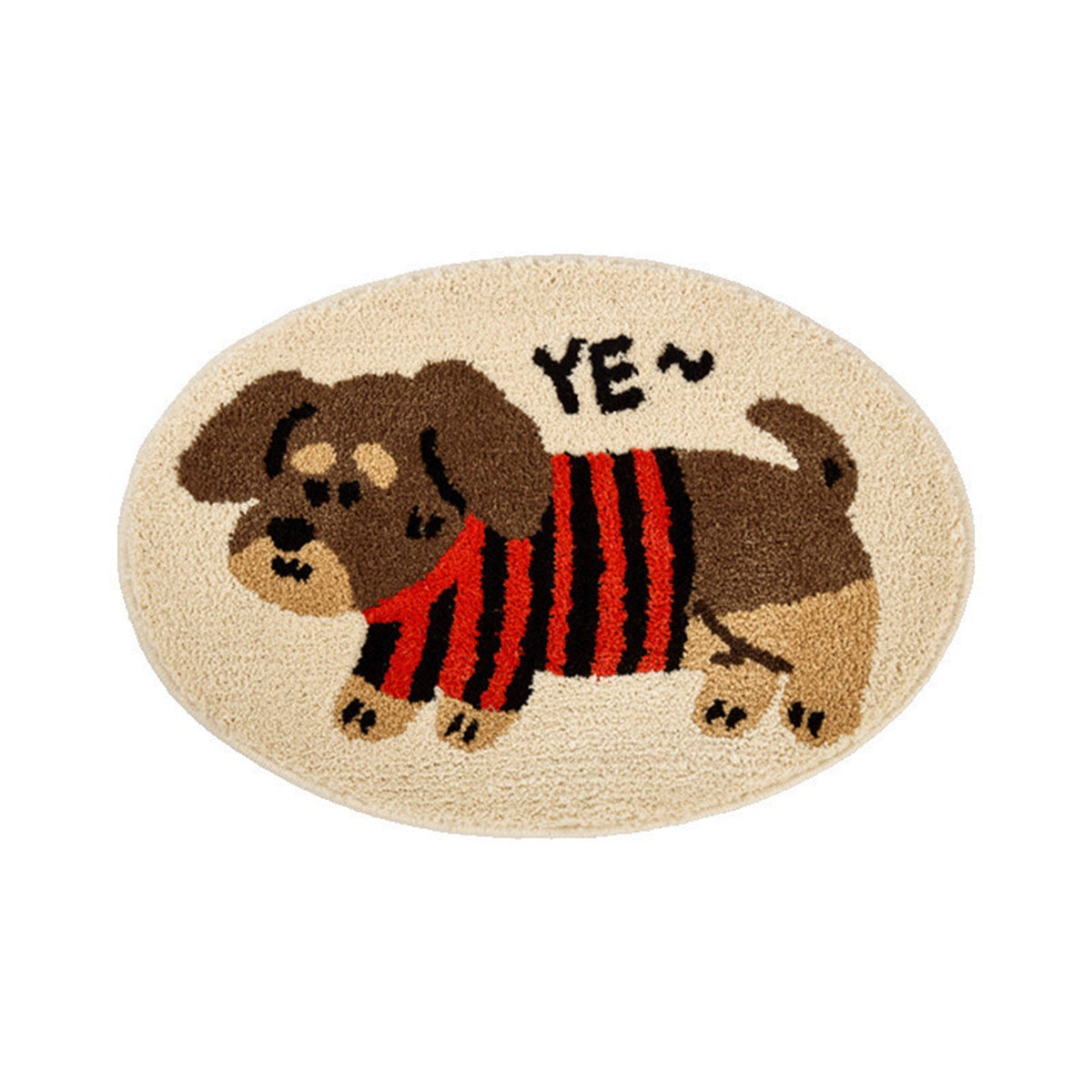Cartoon Dog-Themed Bath Mat — product view 1