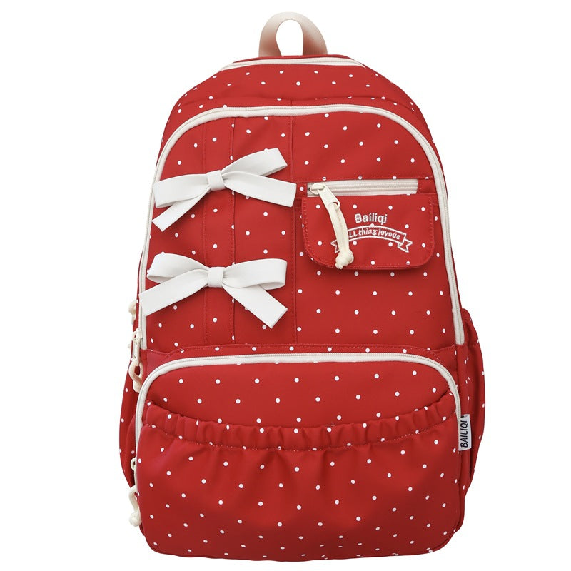 Charming Bow-Embellished Backpack LoungeYard — product view 5