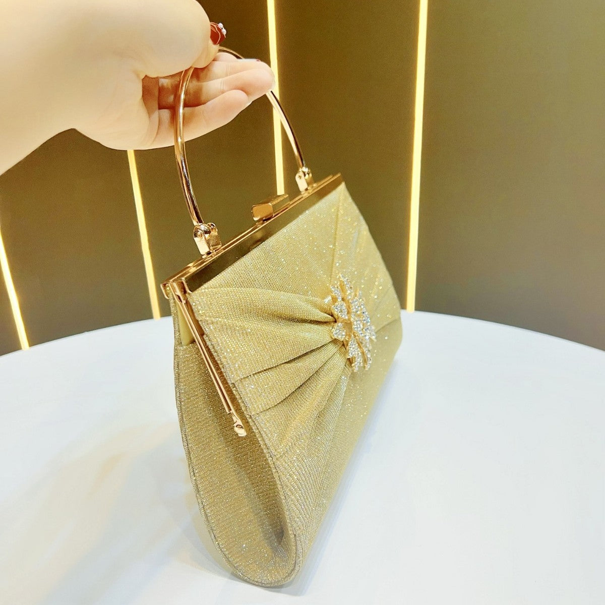Glamorous Metallic Evening Handbag — product view 2