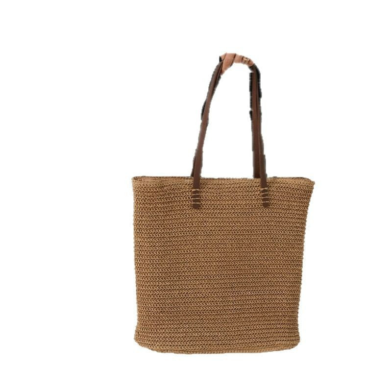Spacious Handbag Made of High-Quality Woven Natural Material LoungeYard — product view 5