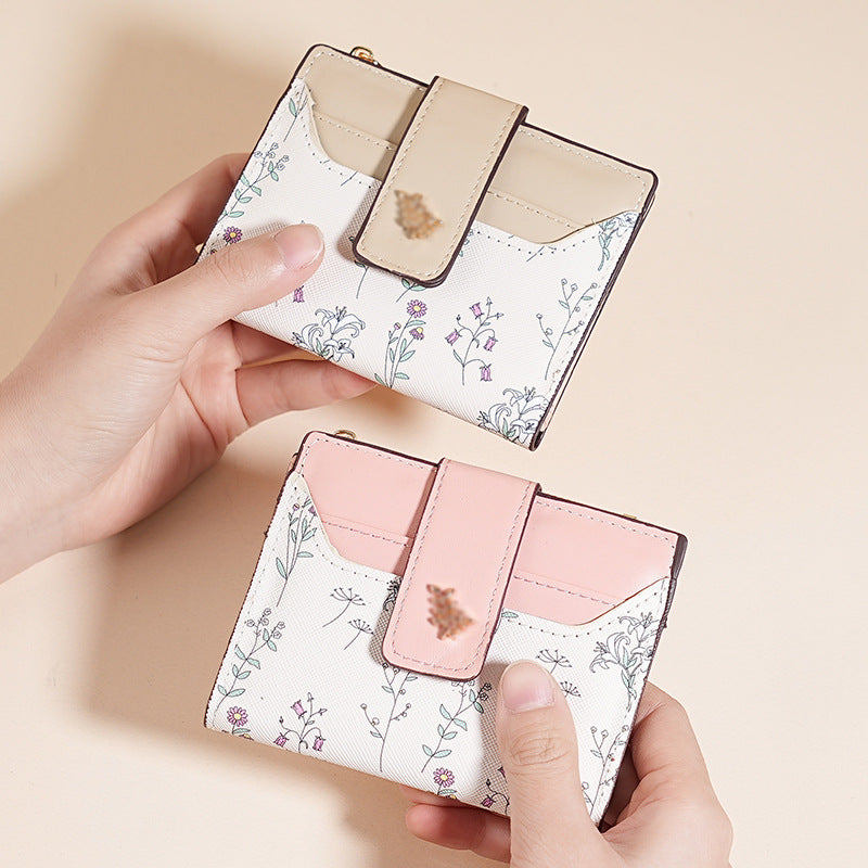 Floral Print Leather Cardholder — product view 6