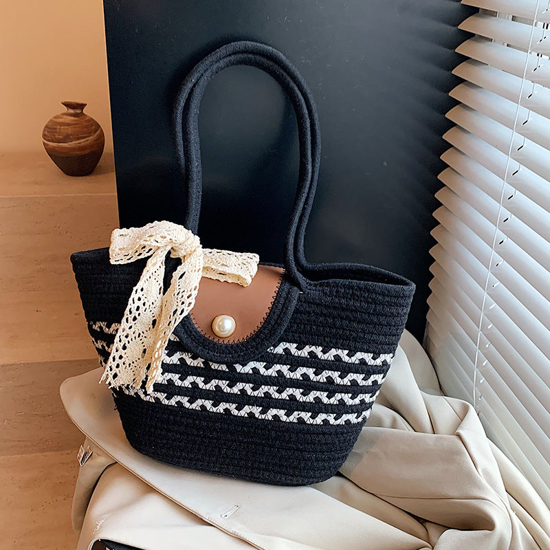 Bohemian Handwoven Crochet Tote Bag — product view 1
